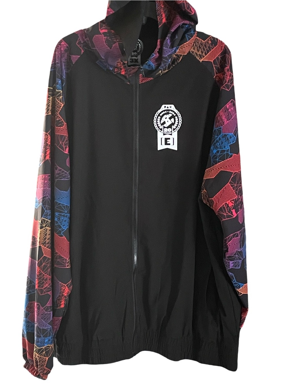 Penny Arcade Expo (PAX) Windbreaker Jacket 20th Anniversary Hooded Full Zip 3X